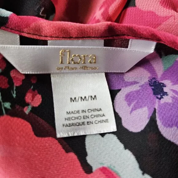 Flora Nikrooz Medium M Nightgown Pullover Adjustable Straps Floral Sexy Date - Picture 4 of 4